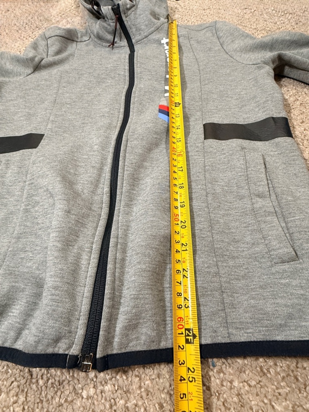 PUMA BMW M Motorsport Men's Full-Zip Hoodie Heather Gray Jacket Size Small - Picture 15 of 16